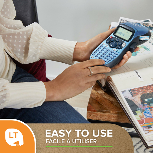 DYMO Cinta LT 12mmx4mt -Negro/Blanco para ropa