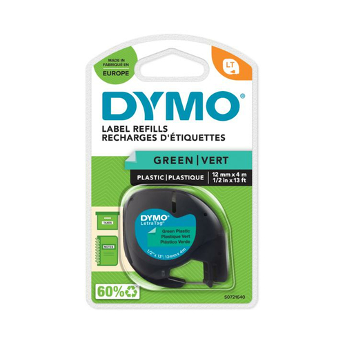DYMO Cinta LT 12mmx4mt -Negro/Verde