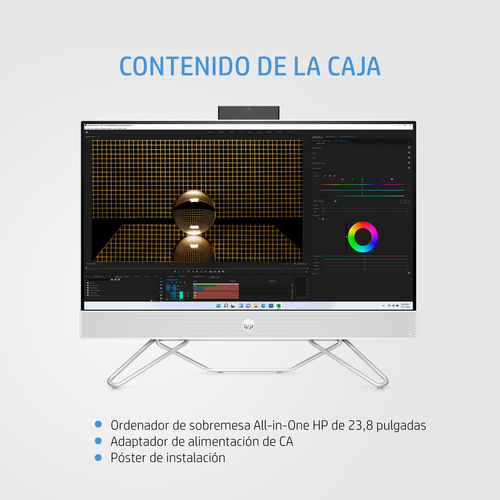 HP All in One 24-CB0005NS Intel Celeron J4025 / 8GB / 512SSD / W11 Home / 23,8" / Tactil