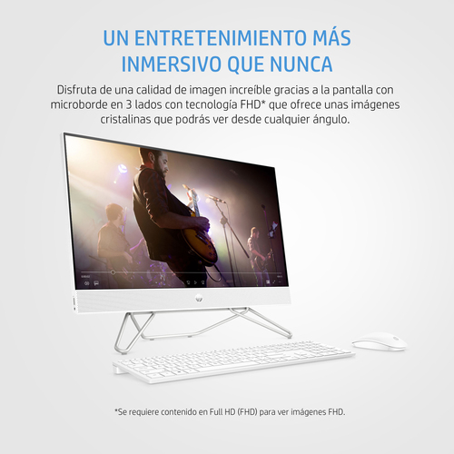HP All in One 24-CB0005NS Intel Celeron J4025 / 8GB / 512SSD / W11 Home / 23,8" / Tactil