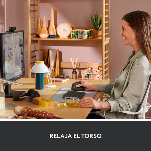LOGITECH Raton Inalambrico 6 botones Ergonomico, Vertical, Videojuegos