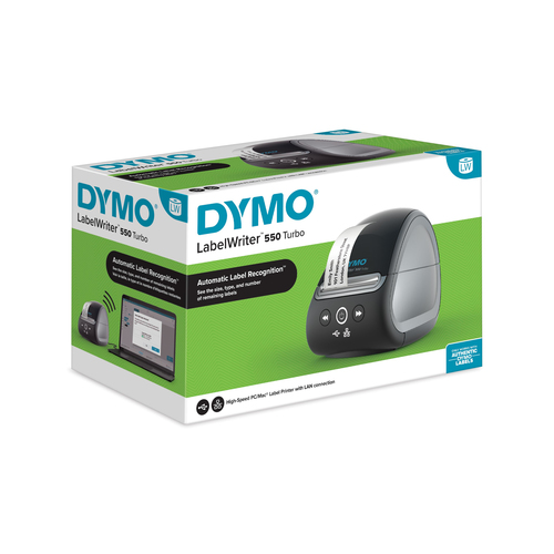 DYMO Rotuladora LABEL WRITER LW550 TURBO NUEVA SERIE - RECONOCIMIENTO DE CINTA
