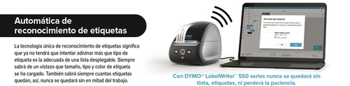 DYMO Rotuladora LABEL WRITER LW5XL NUEVA SERIE - RECONOCIMIENTO DE CINTA. ETIQUETA GRANDE (ESPECIAL ENVIOS)