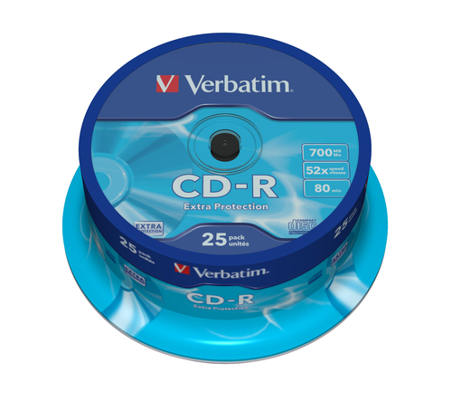 VERBATIM CD-R 700Mb 52X Extra Protection (Tarrina 25)