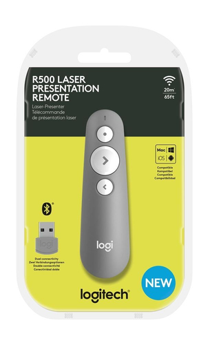 LOGITECH Puntero laser R500 BLUETOOTH hasta 20m GRIS
