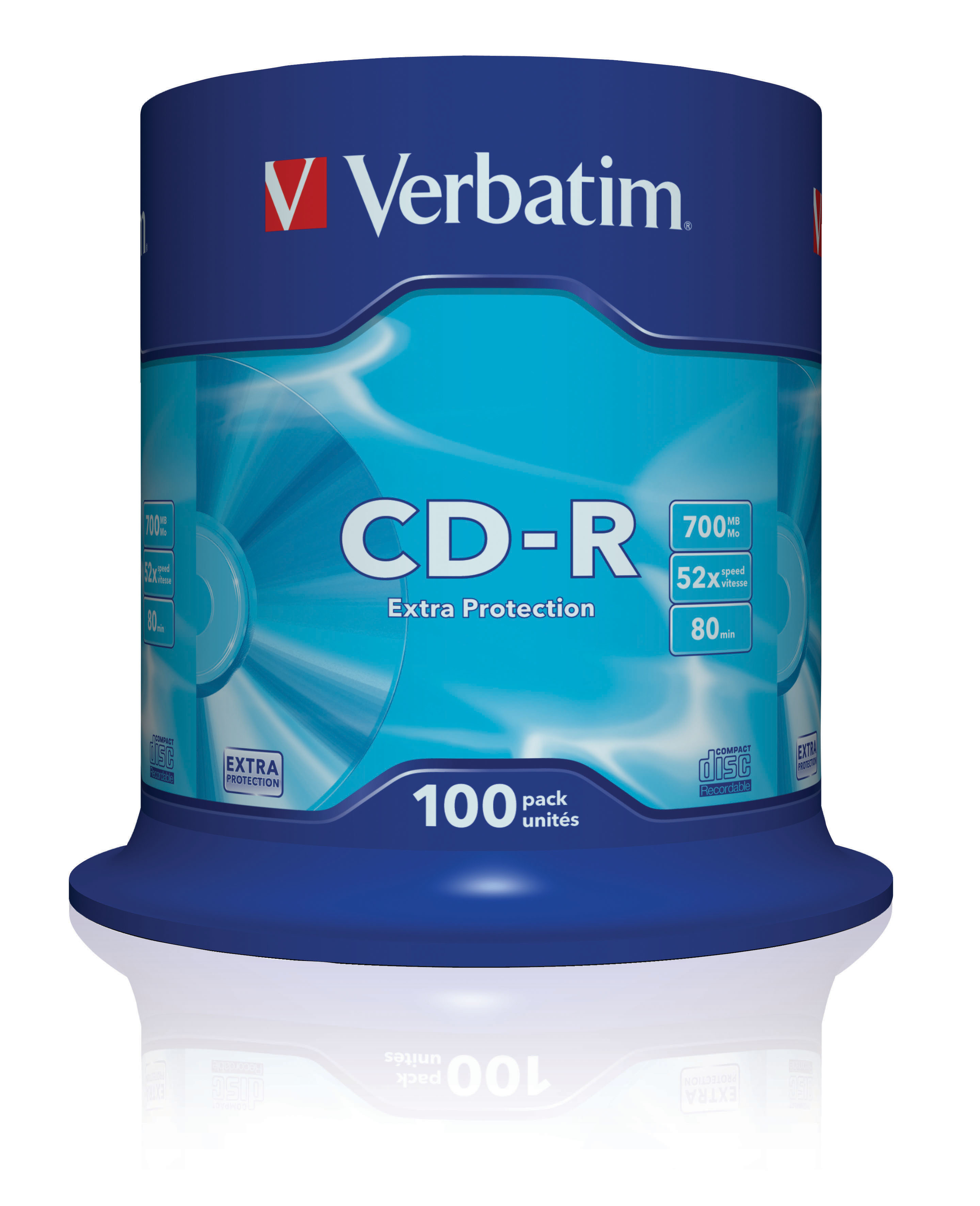 VERBATIM CD-R 700MB 48x Datalife Extra Protection (Tarrina 100)