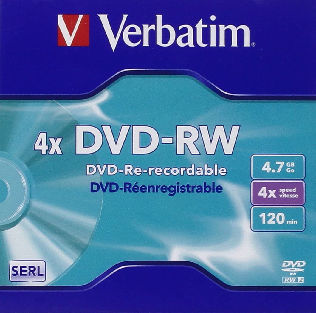 VERBATIM DVD-RW 4.7Gb 4x (Pack 5 unidades)