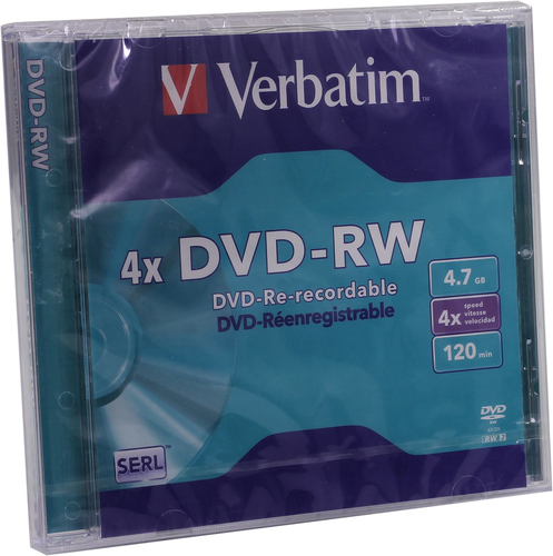 VERBATIM DVD-RW 4.7Gb 4x (Pack 5 unidades)