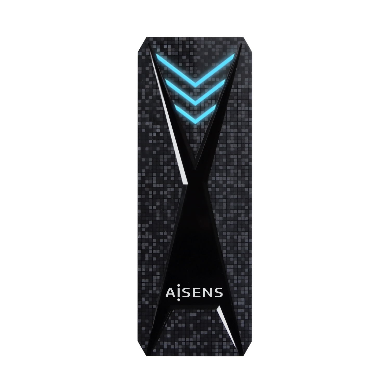 AISENS - CAJA EXTERNA M.2 (NGFF) RGB GAMING ASM2-RGB013B NVMe A USB3.2 GEN2, NEGRA