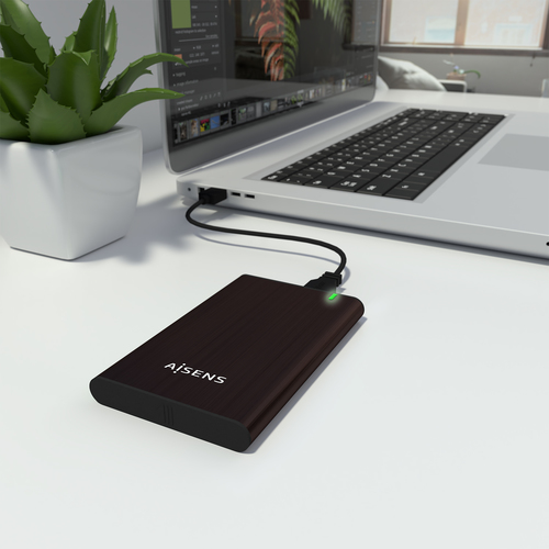 AISENS CAJA EXTERNA 2,5" ASE-2525BWN 9.5MM SATA A USB 3.0/USB3.1 GEN1, MARRON