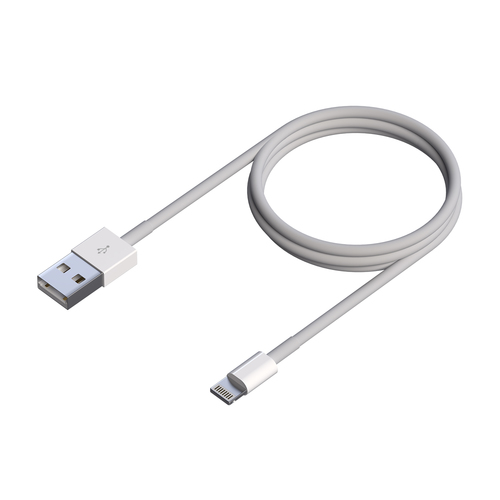 AISENS Cable LIGHTNING a USB 2.0, LIGHTNING/M-USB A/M, blanco, 0.5m