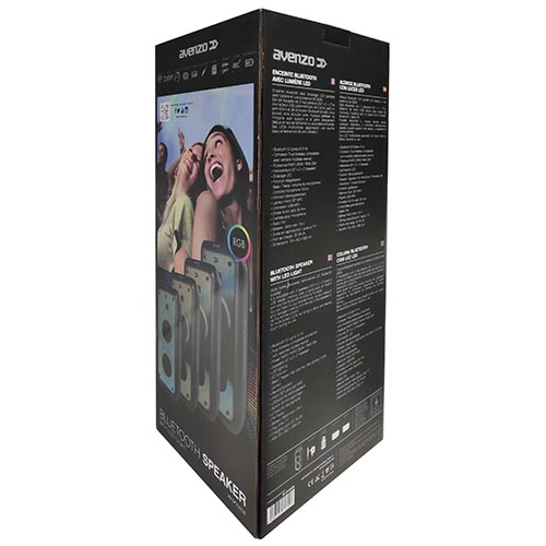AVENZO ALTAVOZ BLUETOOTH CON LUCES LED 250W 5400 mAh- descatalogado