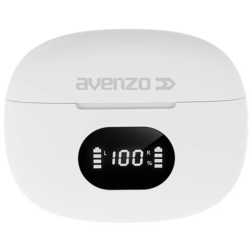 AVENZO AURICULARES TRUE WIRELESS TACTILES CON POWER BANK BLANCOS