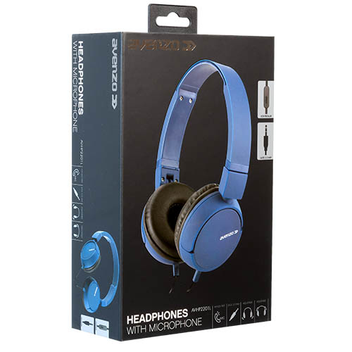 AVENZO AURICULAR DJ CON CABLE AZUL