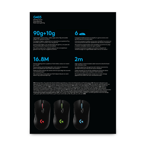 LOGITECH Raton Gaming G403 HERO