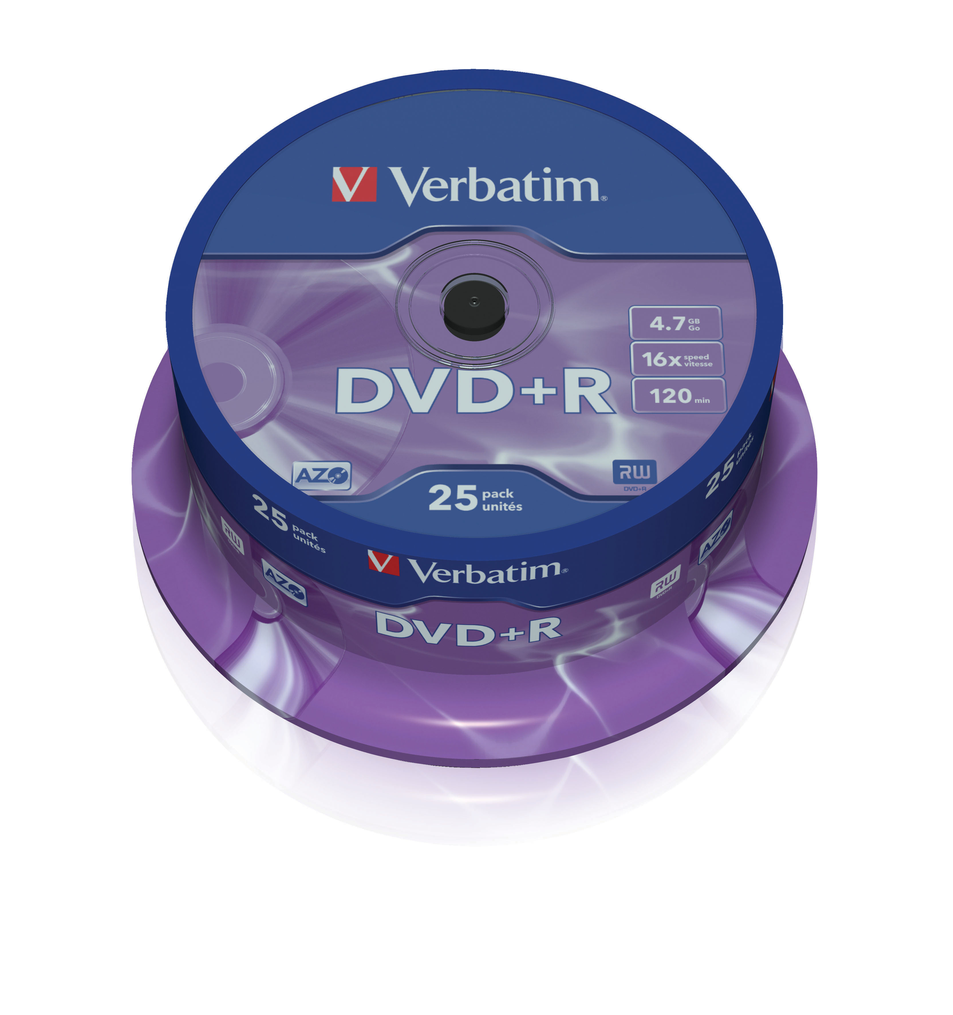 VERBATIM DVD+R 4.7Gb 16x (Tarrina 25 ud)