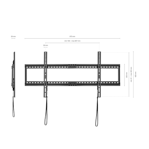 AISENS - SOPORTE ECO ULTRA DELGADO PARA MONITOR/TV 75KG DE 37-90, NEGRO