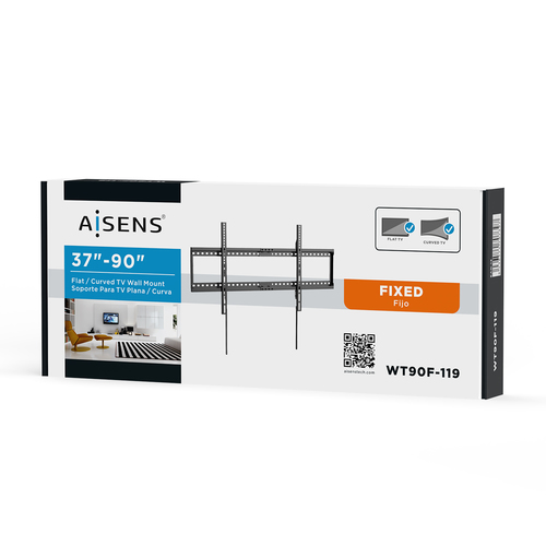 AISENS - SOPORTE ECO ULTRA DELGADO PARA MONITOR/TV 75KG DE 37-90, NEGRO