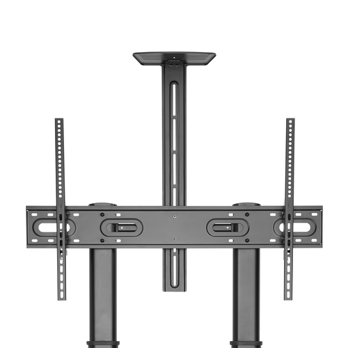 AISENS - SOPORTE DE SUELO ECO CON RUEDAS Y MANIVELA, BANDEJA PARA DVD Y SOPORTE DE CAMARA PARA MONIT