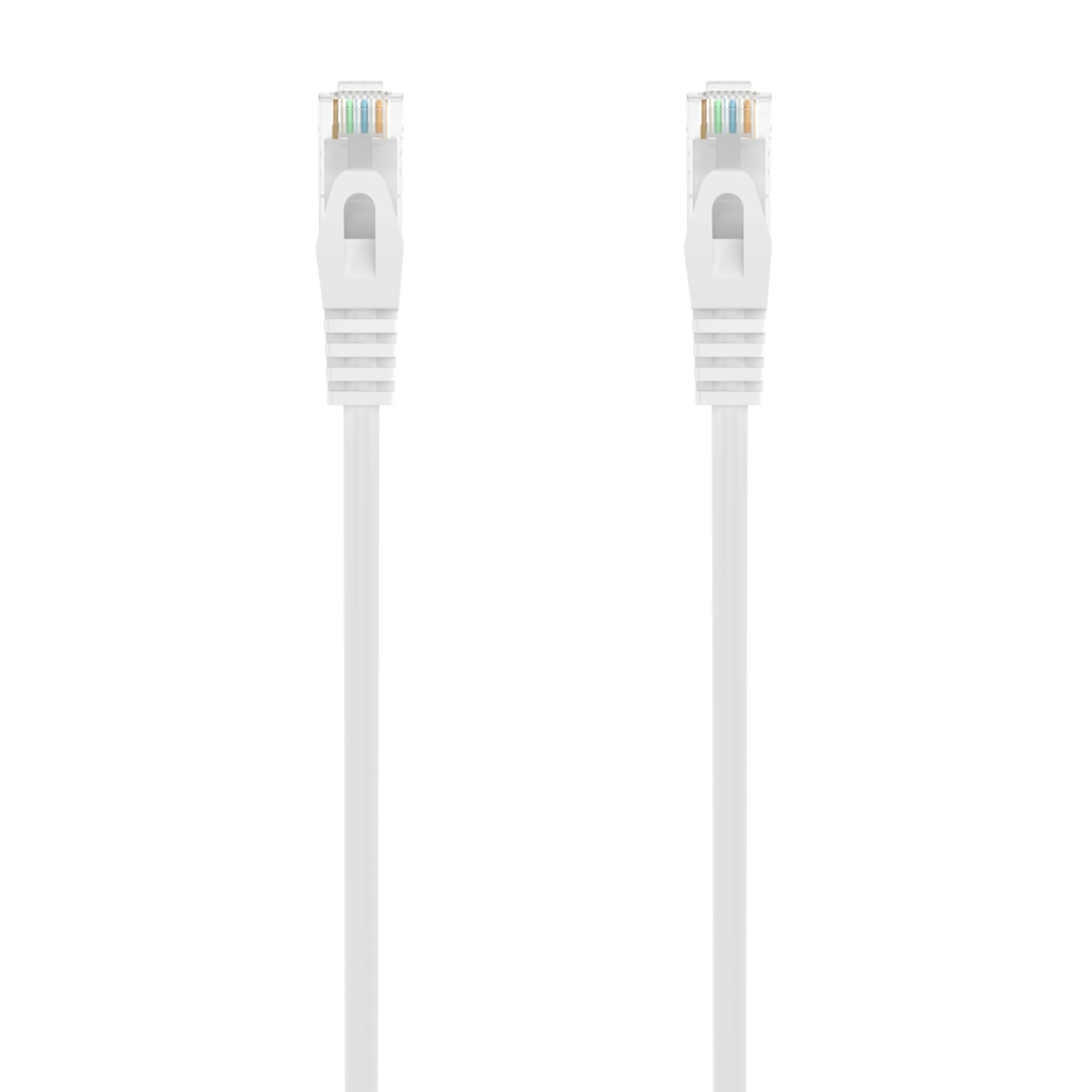 AISENS - CABLE DE RED LATIGUILLO RJ45 LSZH CAT.6A 500 MHZ UTP AWG24, BLANCO, 1.0M