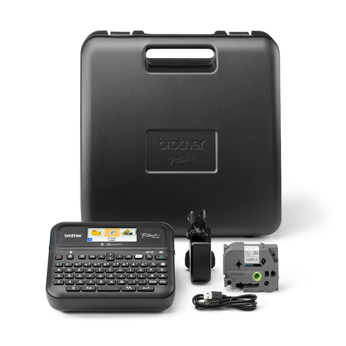BROTHER Rotuladora electrónica de sobremesa PT-D610BTVP con pantalla a color, teclado, conexión a