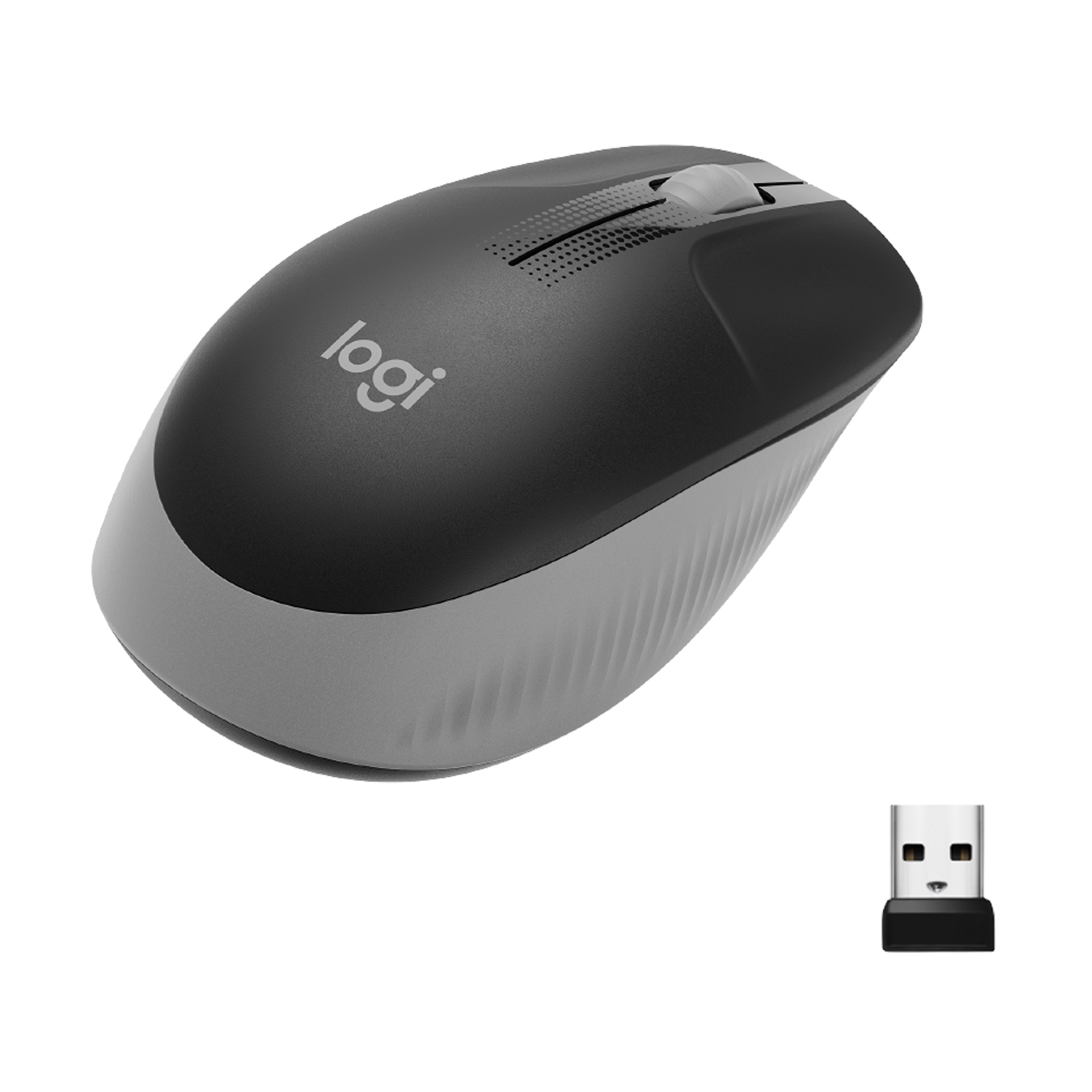 LOGITECH RATON M190 FULL SIZE OPTICO WIIRELES INALAMBRICO GRIS CLARO