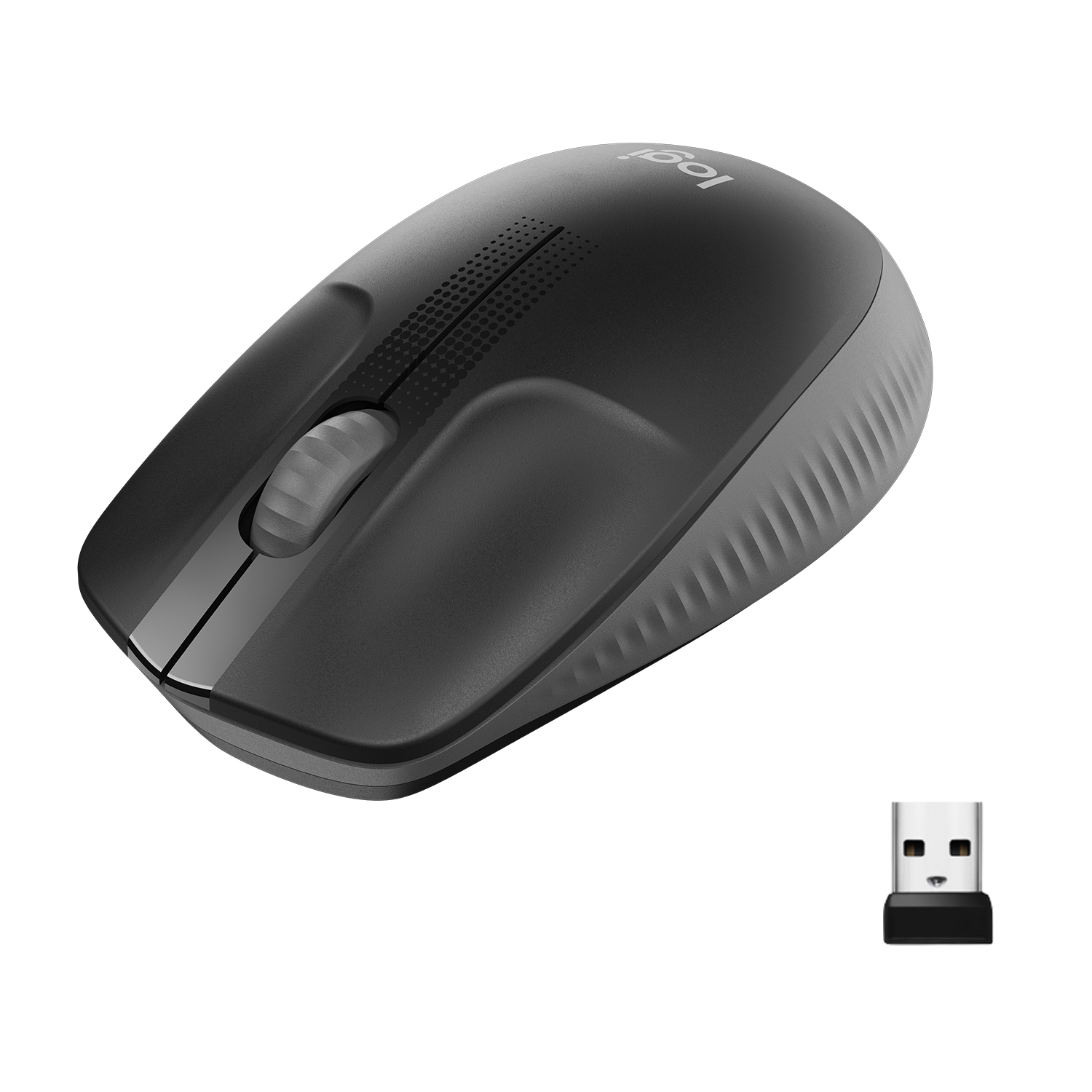 LOGITECH RATON M190 FULL SIZE OPTICO WIIRELES INALAMBRICO GRIS OSCURO