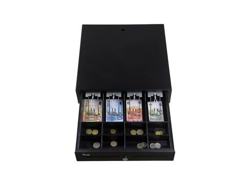 EQUIP TPV CAJON PORTAMONEDAS METAL 41X41 RJ11 NEGRO (3 AÑOS DE GARANTIA)