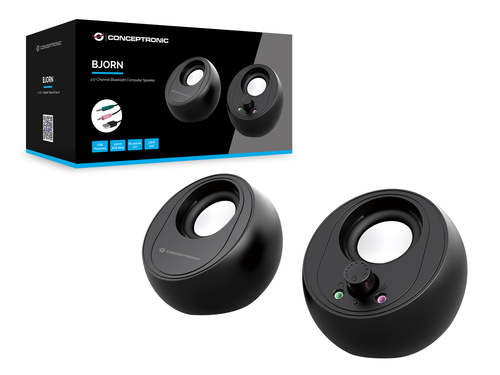CONCEPTRONIC ALTAVOCES 2.0 BJORN01B 10W COLOR NEGRO JACK 3.5" Y BLUETOOTH ALIMENTACION USB