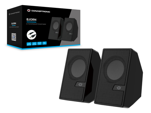 CONCEPTRONIC ALTAVOCES 2.0 6W COLOR NEGRO JACK 3.5" Y BLUETOOTH ALIMENTACION USB