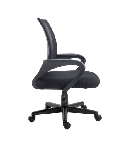 EQUIP SILLA DE OFICINA DE MALLA COLOR NEGRO DISEÑO ERGONOMICO