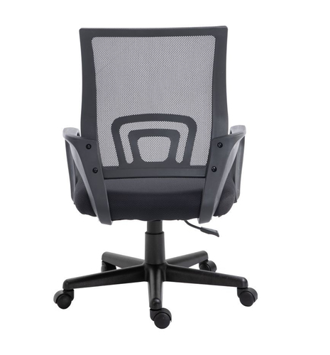 EQUIP SILLA DE OFICINA DE MALLA COLOR NEGRO DISEÑO ERGONOMICO