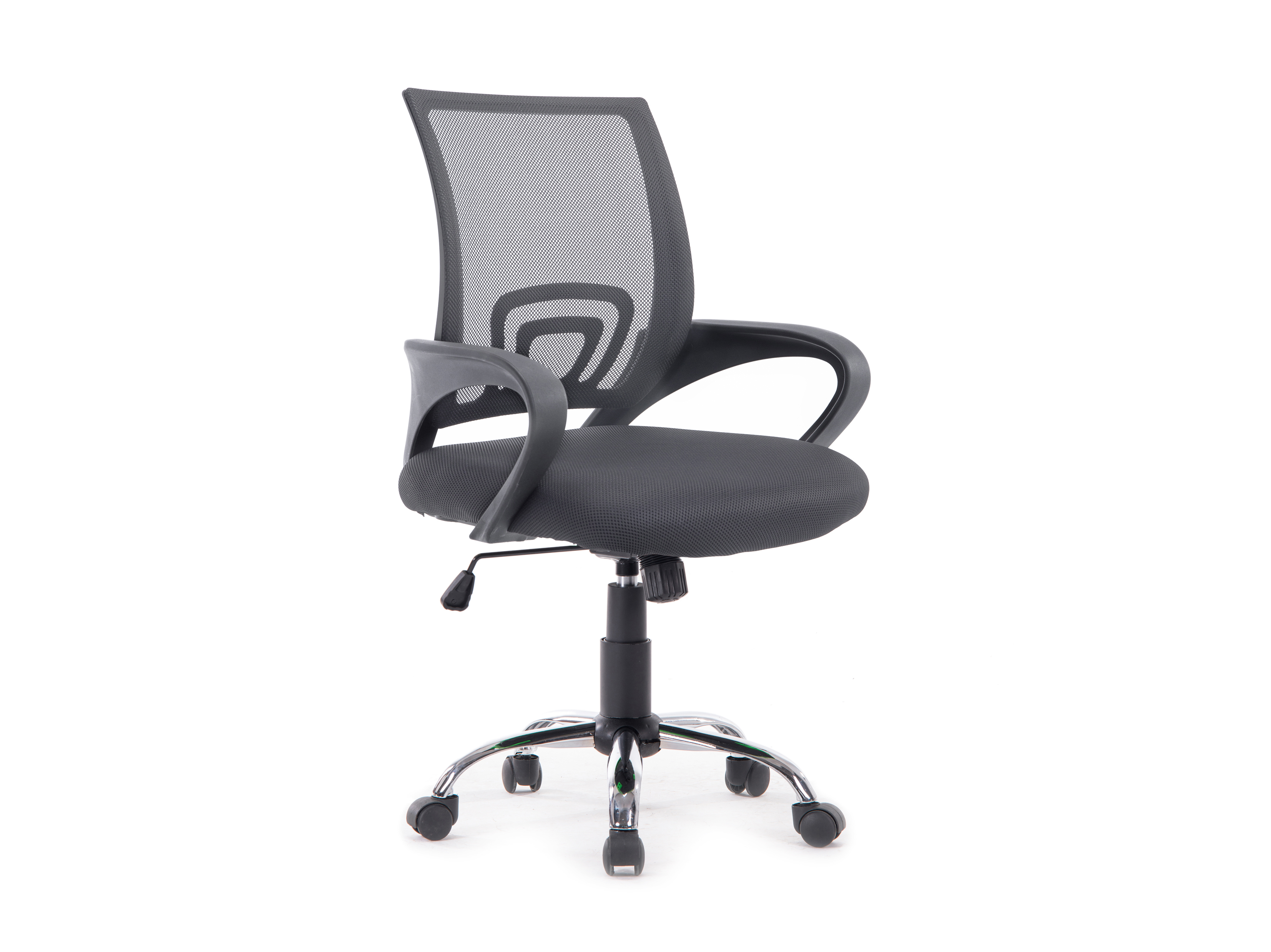 EQUIP SILLA DE OFICINA DE MALLA COLOR GRIS OSCURO DISEÑO ERGONOMICO