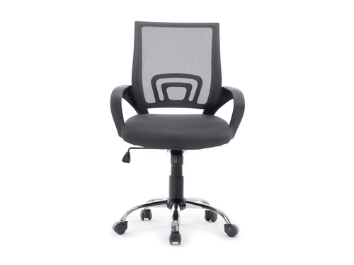 EQUIP SILLA DE OFICINA DE MALLA COLOR GRIS OSCURO DISEÑO ERGONOMICO