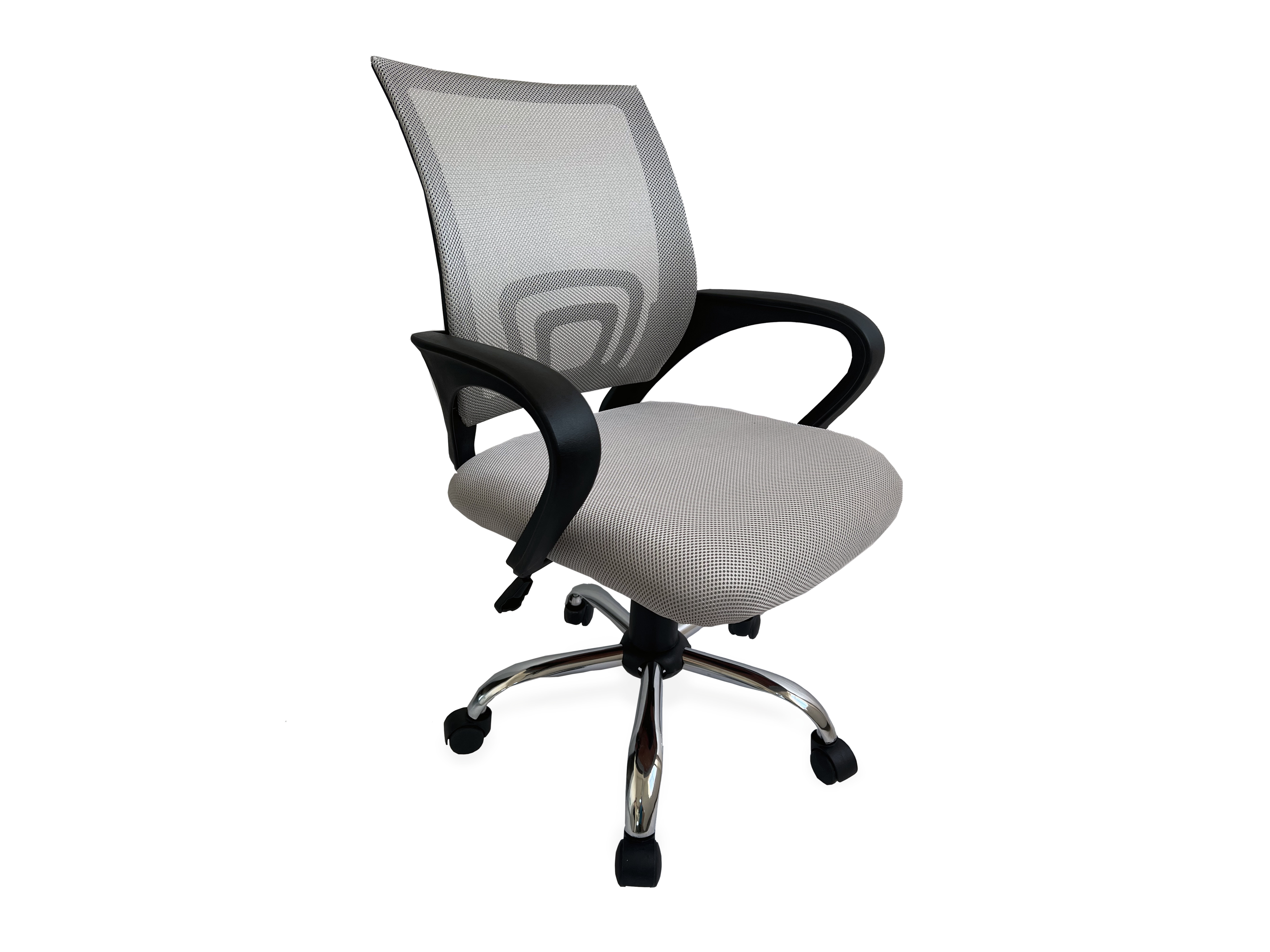 EQUIP SILLA DE OFICINA DE MALLA COLOR GRIS CLARO DISEÑO ERGONOMICO