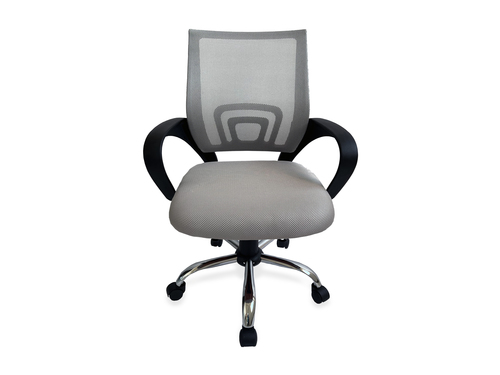 EQUIP SILLA DE OFICINA DE MALLA COLOR GRIS CLARO DISEÑO ERGONOMICO