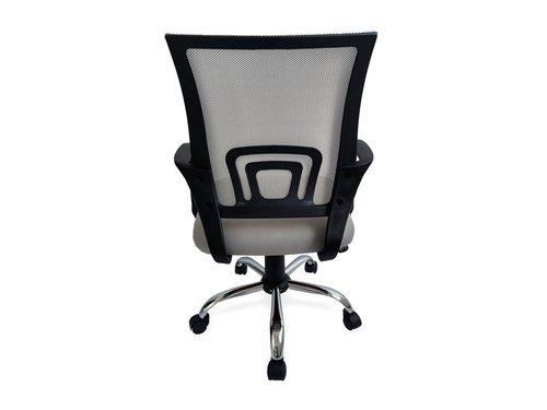 EQUIP SILLA DE OFICINA DE MALLA COLOR GRIS CLARO DISEÑO ERGONOMICO