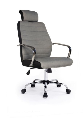 EQUIP SILLA DE OFICINA RESPALDO MEDIO COLOR GRIS DISEÑO ERGONOMICO