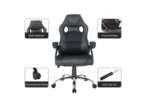 EQUIP SILLA DE OFICINA ERGONOMICA COLOR NEGRO DISEÑO ERGONOMICO