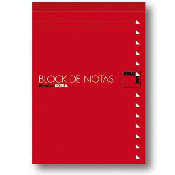 PACSA Bloc notas con tapa 80h 60g liso octavo