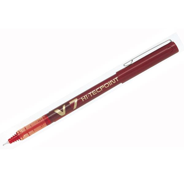 PILOT Rotulador V7 punta aguja trazo 0,5mm rojo