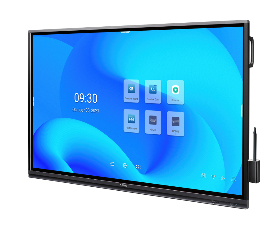 OPTOMA Pantalla interactiva LED  5652RK 65/ 4GB/32GB 4K/Android 9,Sistema tactil W7-8-10-11