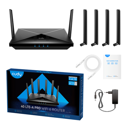 CUDY AX1800 Wi-Fi 6 Mesh 4G Cat18 Router