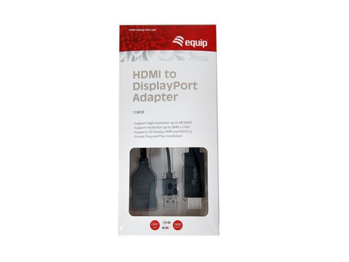 EQUIP ADAPTADOR HDMI MACHO A DISPLAY PORT HEMBRA