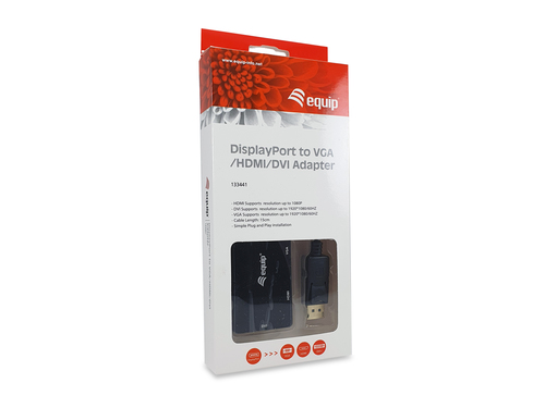 EQUIP ADAPTADOR DISPLAYPORT A VGA / HDMI / DVI