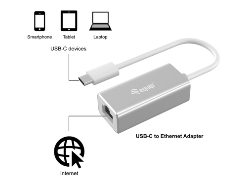 EQUIP ADAPTADOR USB-C A RJ45 GIGABIT