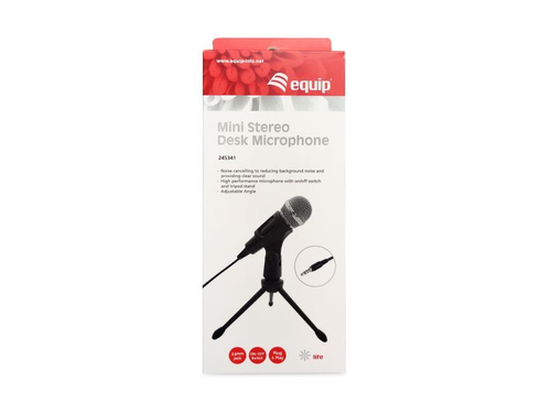 EQUIP MICROFONO SOBREMESA LIFE ONMIDIRECCIONAL JACK 3.5" CANCELACION RUIDO BOTON MUTE