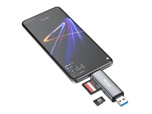 EQUIP LECTOR DE TARJETAS EXTERNO  USB 3.0 DOBLE CONEXION USB & USB-C OTG
