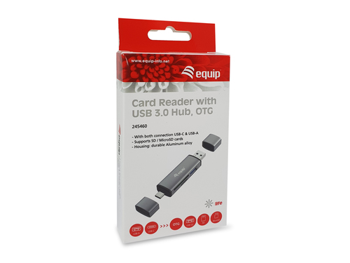 EQUIP LECTOR DE TARJETAS EXTERNO  USB 3.0 DOBLE CONEXION USB & USB-C OTG