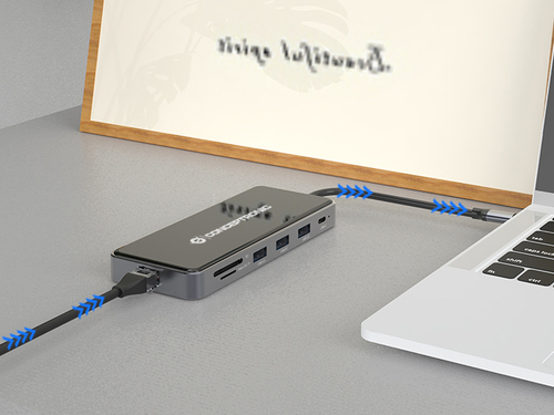 CONCEPTRONIC ADAPTADOR USB-C 12IN1 HDMIx2 VGA USB-C DATOS USB-A AUDIO LAN GIGABIT LECTOR DE TARJETAS DONN15G
